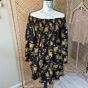 Open shoulder Floral Boho Dress